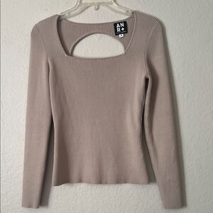 Alp N Rock The JoelleTop Fitted Ribbed Sweater with Cutout in Back in Size M